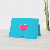 Carte Vibrations Positives Rose Chaud & Turquoise Encour (Dos)