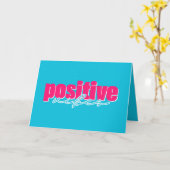 Carte Vibrations Positives Rose Chaud & Turquoise Encour (Fleur jaune)