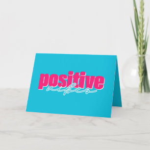 Carte Vibrations Positives Rose Chaud & Turquoise Encour