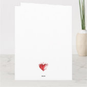 Carte Victorian Ange de la Saint-Valentin Rouge Coeur (Dos)