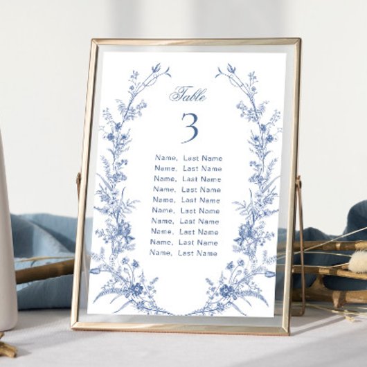 Carte Victorian Blue French Garden