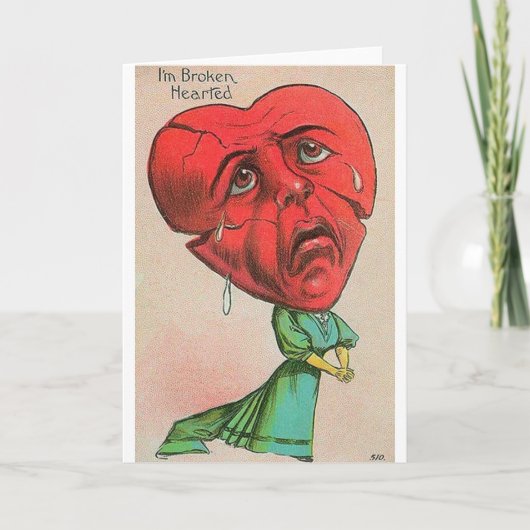 Carte Victorian Broken Heart Valentine's Day Card (Devant)
