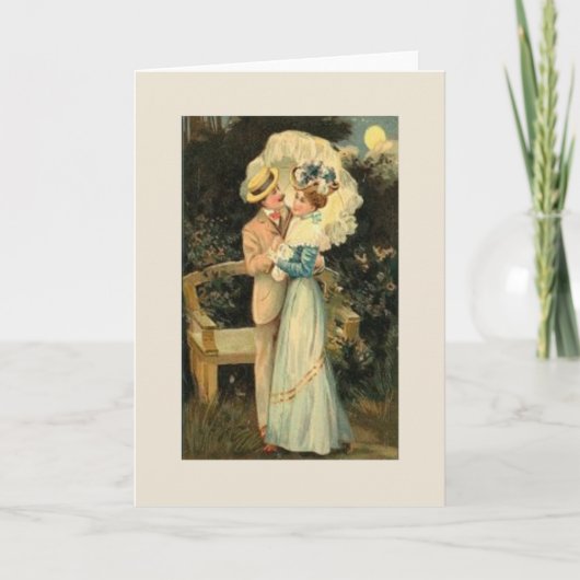 Carte Victorian Couple Anniversaire ou Mariage (Devant)
