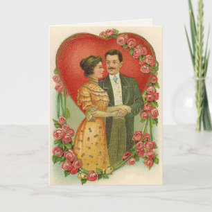 Carte Victorian Couple Valentine's Day Card