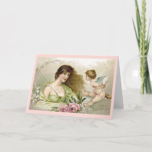 Carte Victorian Cupid Love Valentine's Day