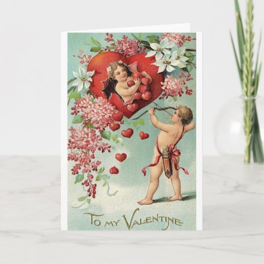 Carte Victorian Cupid Valentine's Day (Devant)