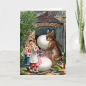 Carte Victorian Easter Card - Easter Bunny and Eggs (Devant)