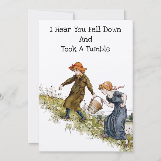 Carte Victorian Era Jack & Jill par Kate Greenaway (Devant)