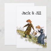 Carte Victorian Era Jack & Jill par Kate Greenaway (Devant / Derrière)