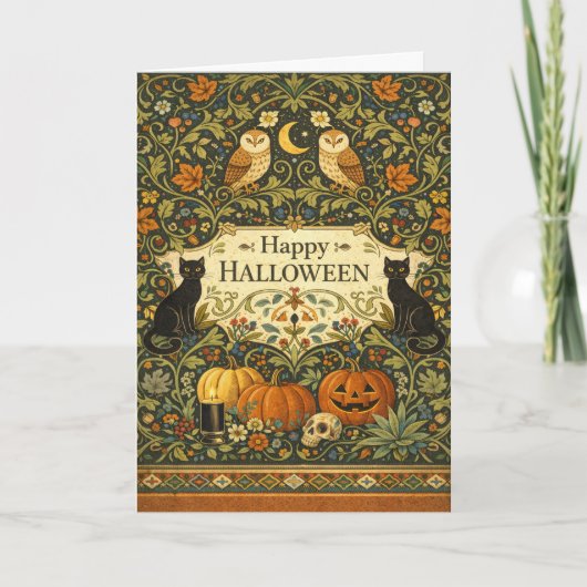 Carte Victorian Garden Vintage Halloween (Devant)