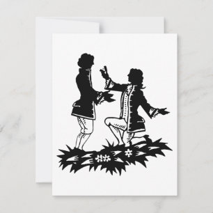Carte Victorian Gay Man propose la silhouette de Lover