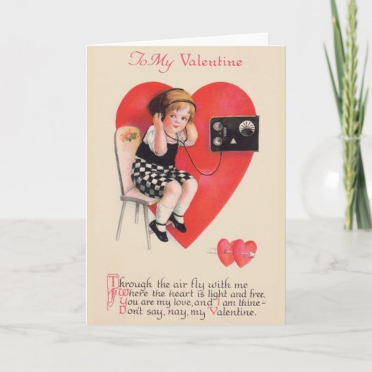 Carte Victorian Ham Radio Saint Valentin (Devant)