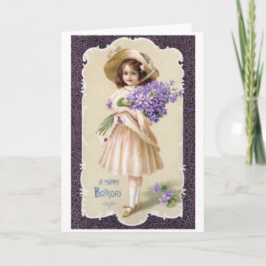 Carte Victorian Happy Birthday Card (Devant)