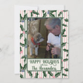 Carte Victorian Holly Photo Holiday (Devant)