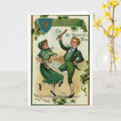 Carte Victorian Irish Jig St. Patrick's Day (Fleur jaune)