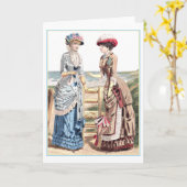 Carte Victorian Ladies at the Beach (Fleur jaune)