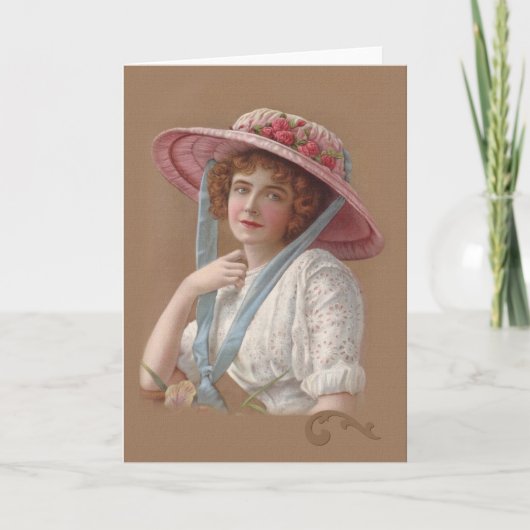 Carte Victorian Lady General Purpose Grey Card (Devant)