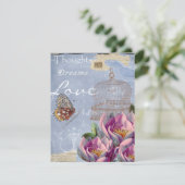 Carte Victorian Love Thoughts Dreams Butterfly Bird Cage (Debout devant)