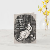 Carte Victorian Maiden Dramatique Anniversaire (Fleur jaune)