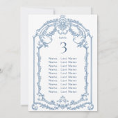 Carte Victorian Ornate Grace Mariage Carte de sièg (Dos)