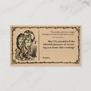 Carte Victorian Personnalisable Frog Acquaincard
