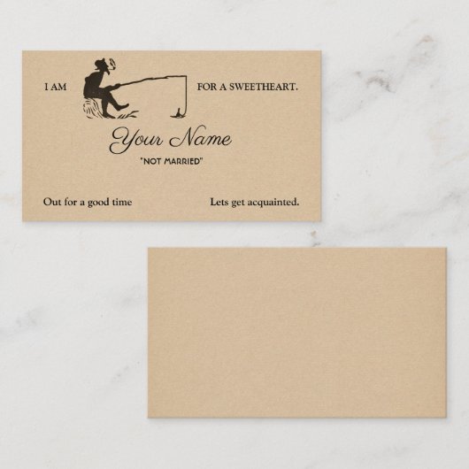 Carte Victorian Personnalisable Pêche (Devant / Derrière)