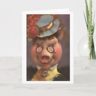 Carte Victorian Pig Lady