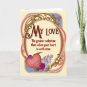 Carte Victorian Romantic Customizable Valentine (Devant)