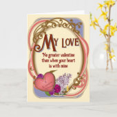 Carte Victorian Romantic Customizable Valentine (Fleur jaune)