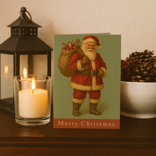 Carte Victorian Santa Illustration Timeless Holiday
