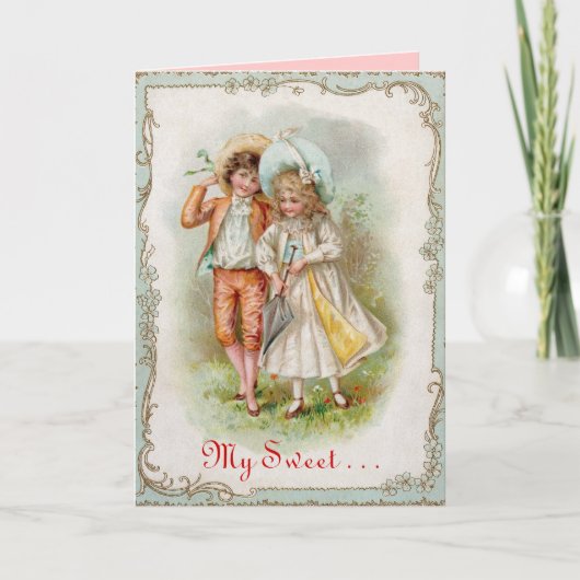 Carte Victorian Sweet Valentines Day (Devant)