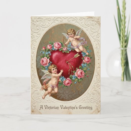 Carte Victorian Valentines Cupid Card (Devant)
