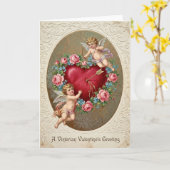 Carte Victorian Valentines Cupid Card (Fleur jaune)