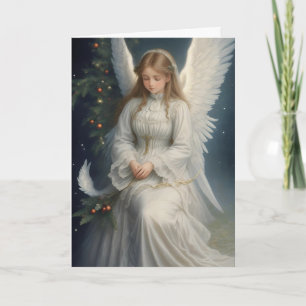 Carte Victorian Vintage Retro Noël Angel Holiday