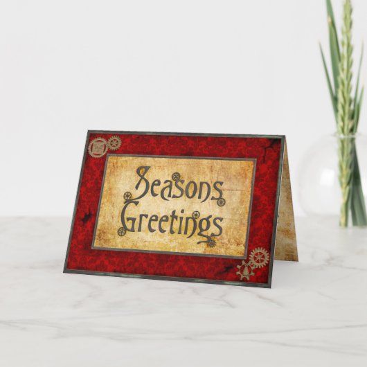 Carte Victorien rouge de Steampunk (Devant)