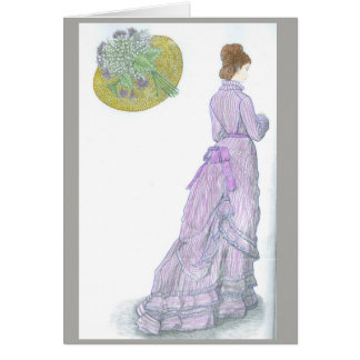 Carte victorienne - amour, poème