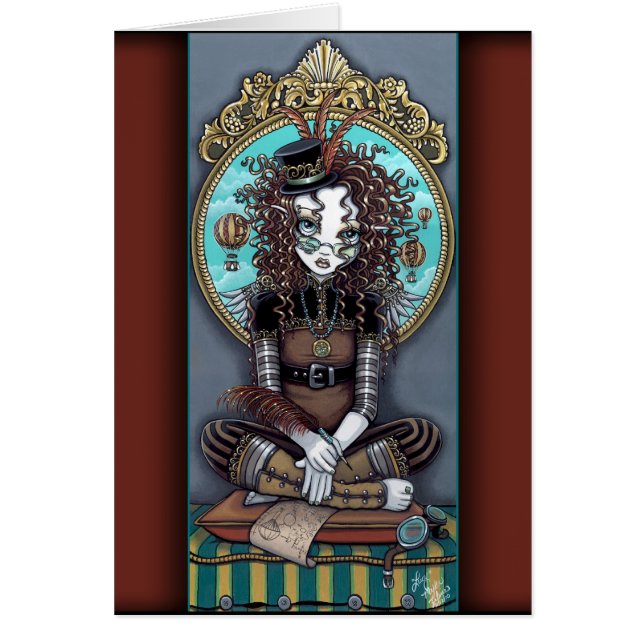 Carte victorienne de fée de "Lucy" Steampunk (Devant)