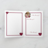 Carte victorienne de guirlande de rose (Intérieur)