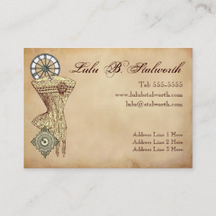Carte victorienne de profil de Steampunk de dames
