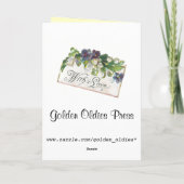 Carte victorienne de Saint-Valentin d'ange (Dos)