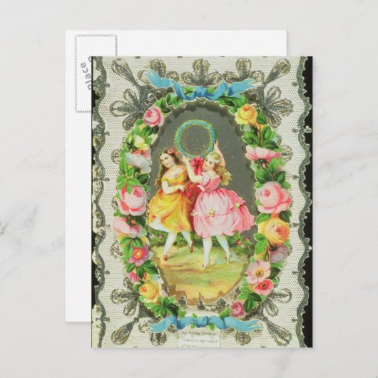 Carte victorienne de Valentine (Devant / Derrière)