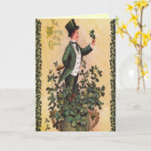 Carte victorienne du jour de St Patrick de (Fleur jaune)