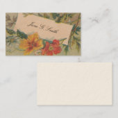 Carte Victorienne - Fleurs (Devant / Derrière)