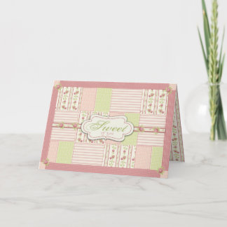 Carte Victorienne Rose Quilt TY