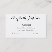 Carte victorienne succulente de magasin antique (Dos)