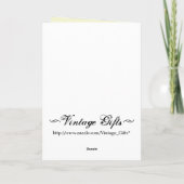 Carte Victorienne vintage Anniversaire (Dos)