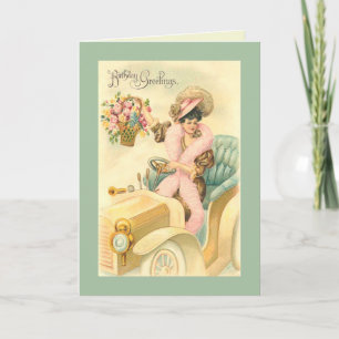 Carte Victorienne vintage Anniversaire