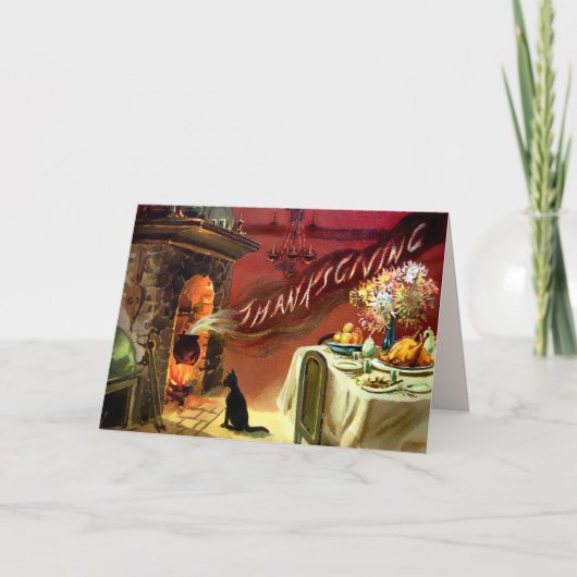 Carte Victorienne vintage Thanksgiving (Devant)