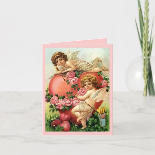 Carte victorienne vintage Valentine de (Devant)