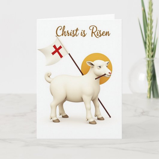 Carte Victorious Sheep Celebration Card (Devant)